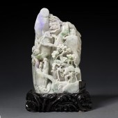 CHINESE JADEITE LANDSCAPE BOUL
