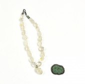 CHINESE JADEITE PENDANT & GLAS