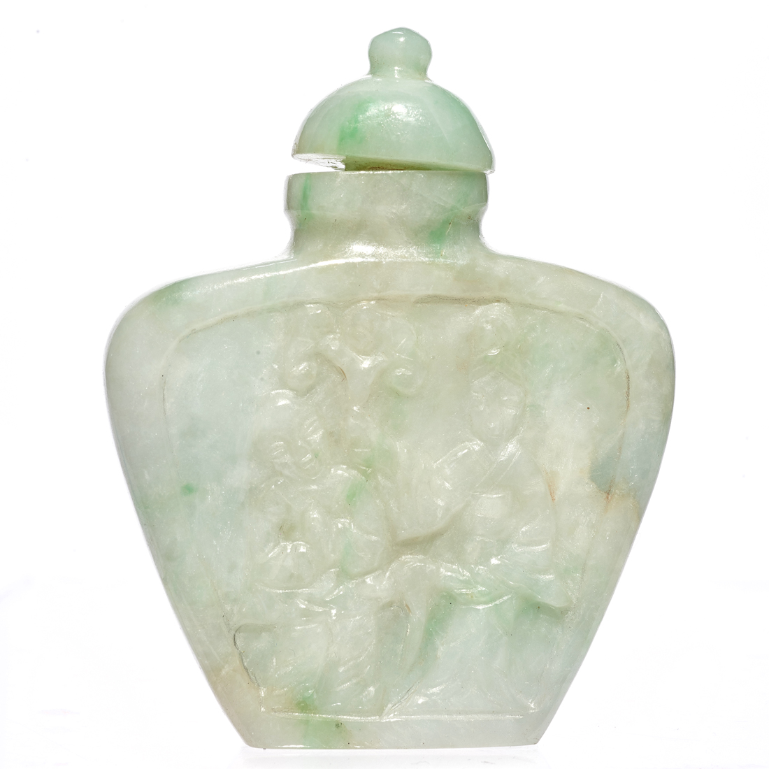 CHINESE JADEITE SNUFF BOTTLE