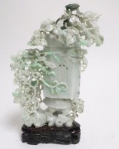 CHINESE JADITE VASE & STANDEtc