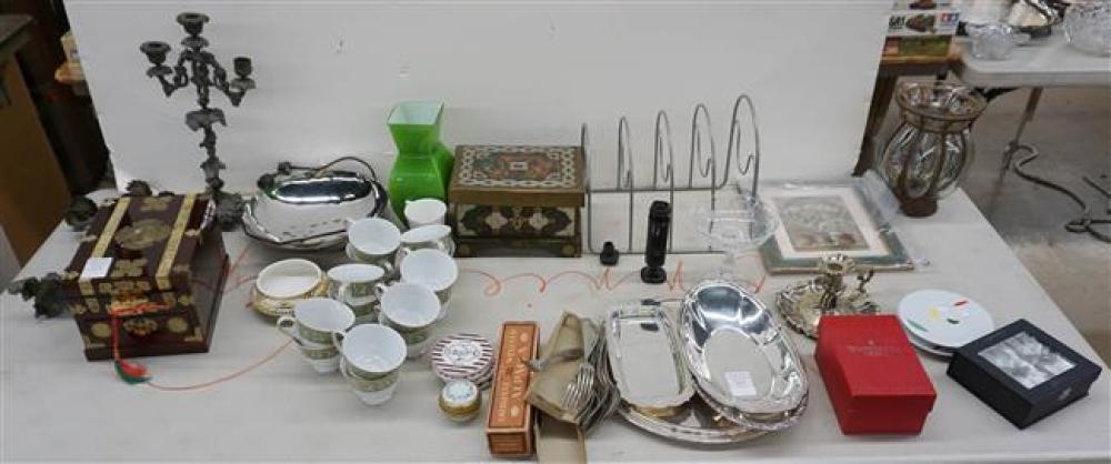 CHINESE JEWELRY BOX, SILVER PLATE
