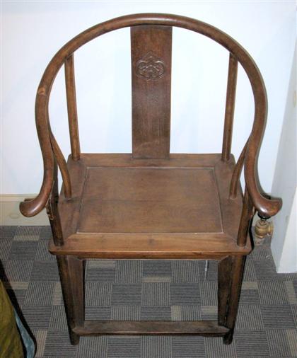Chinese jichimu horse-shoe chair