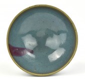 CHINESE JUN WARE BOWL W/ PURPL