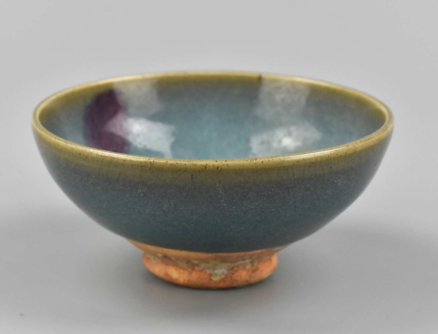 CHINESE JUN WARE BOWL W/ RED SPLASH