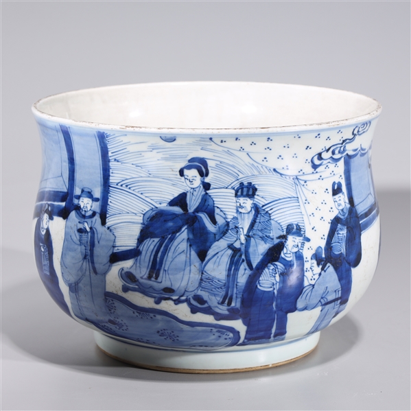 Chinese Kangxi-style blue and white