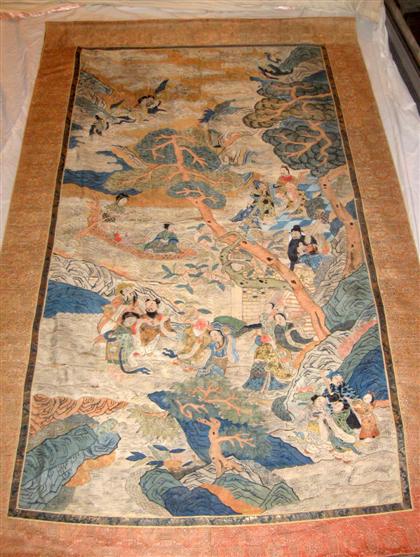 Chinese kesi panel    late Qing