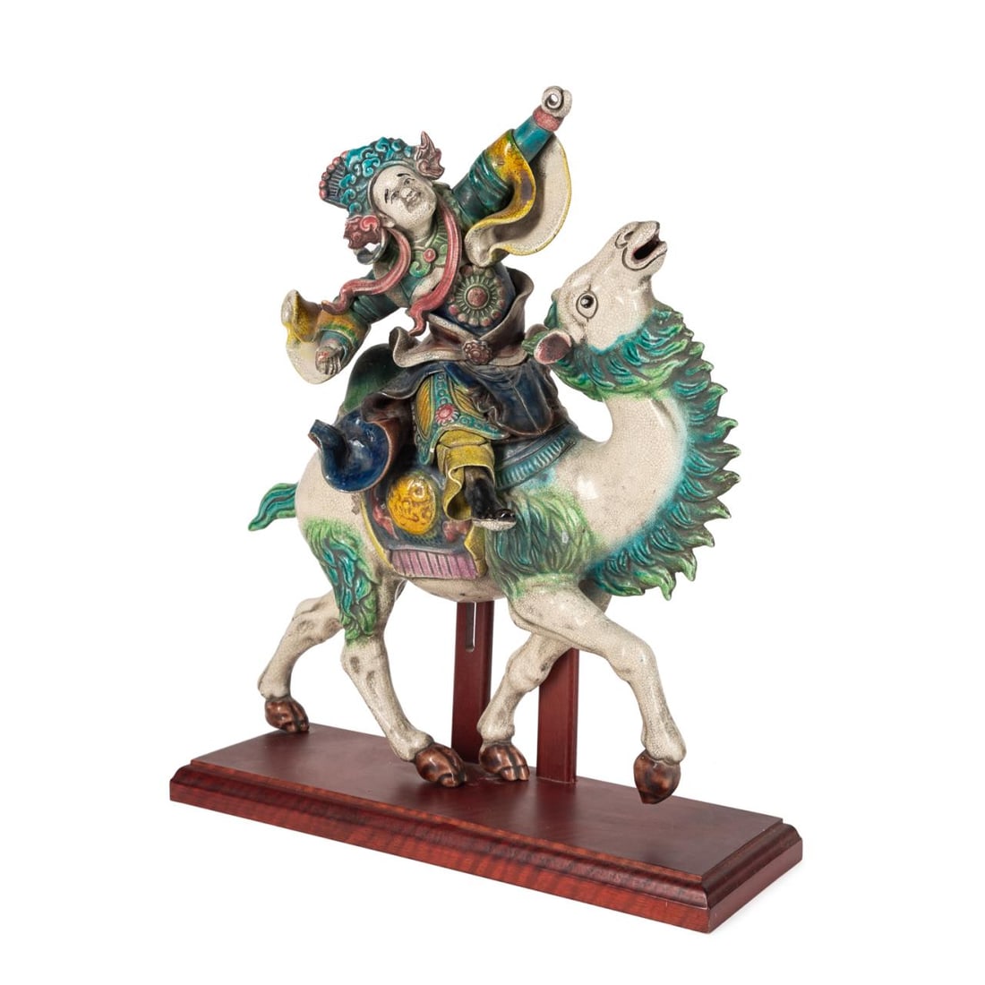 CHINESE KOJI POTTERY RIDER IN ARMOR