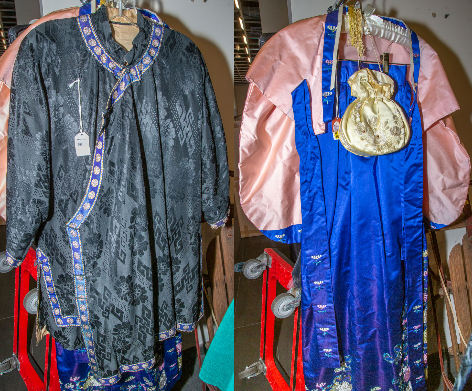 CHINESE & KOREAN EMBROIDERED SILK