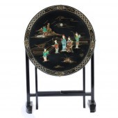 CHINESE LACQUER GATE LEG TILT