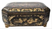 CHINESE LACQUER SEWING BOXChin