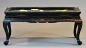 Chinese Lacquer Table with Jad