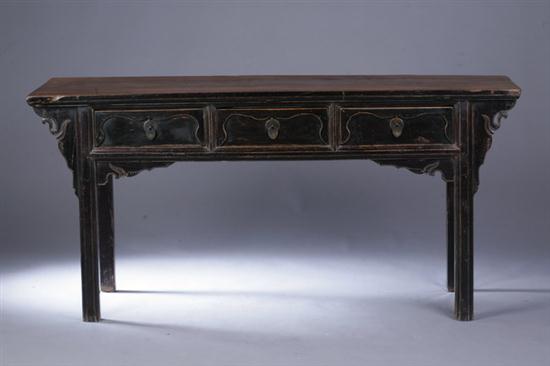 CHINESE LACQUERED ELMWOOD SIDE