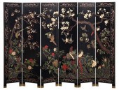 CHINESE LACQUERED FLOOR SCREEN