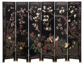 CHINESE LACQUERED FLOOR SCREEN