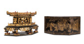 CHINESE LACQUERED & GILT TEMPL
