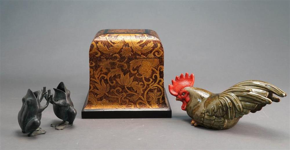 CHINESE LACQUERED HINGED BOX,