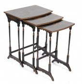 CHINESE LACQUERED NESTING TABL