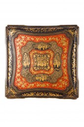 CHINESE LACQUERED & PARCEL GIL
