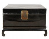 CHINESE LACQUERED TRUNK ON STA
