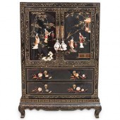 CHINESE LACQUERED WOOD CABINET