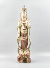 CHINESE LACQUERED WOOD GUANYIN