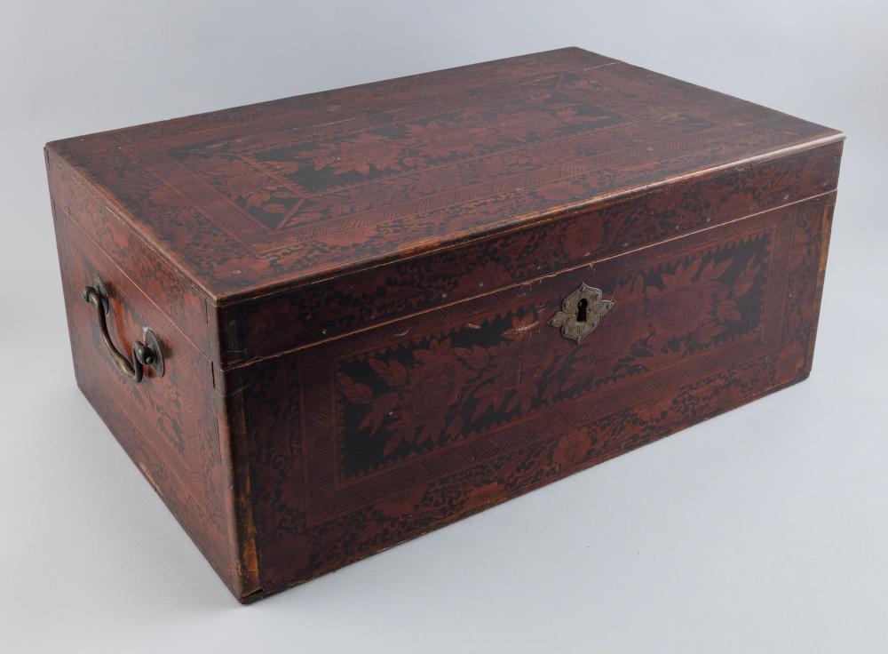 CHINESE LACQUERED WOOD TRAVEL