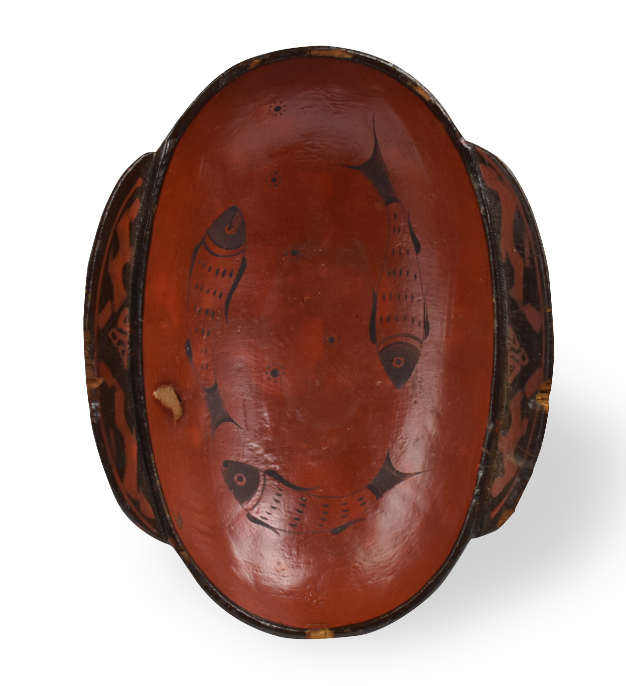 CHINESE LACQUERED WOOD WINE CUP
