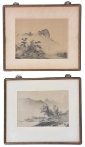 CHINESE LANDSCAPES ON SILK (2)