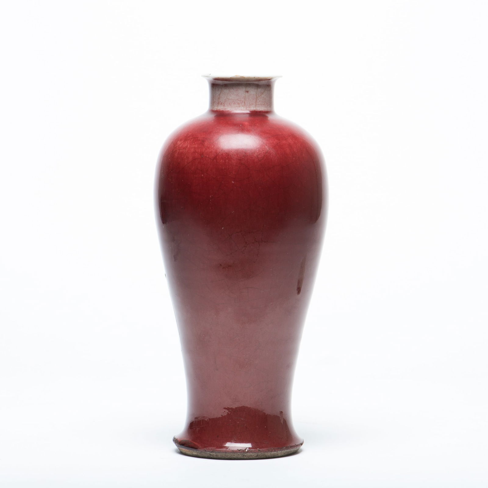CHINESE LANGYAO RED GLAZE VASE,