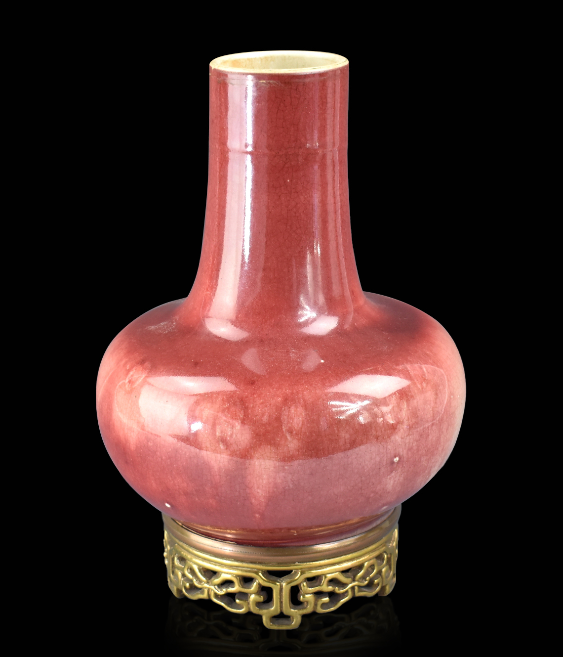 CHINESE LANGYAO RED GLAZED VASE,