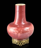 CHINESE LANGYAO RED GLAZED VAS