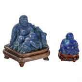 CHINESE LAPIS LAZULI BUDDHA &