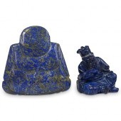 CHINESE LAPIS LAZULI LOTDESCRI