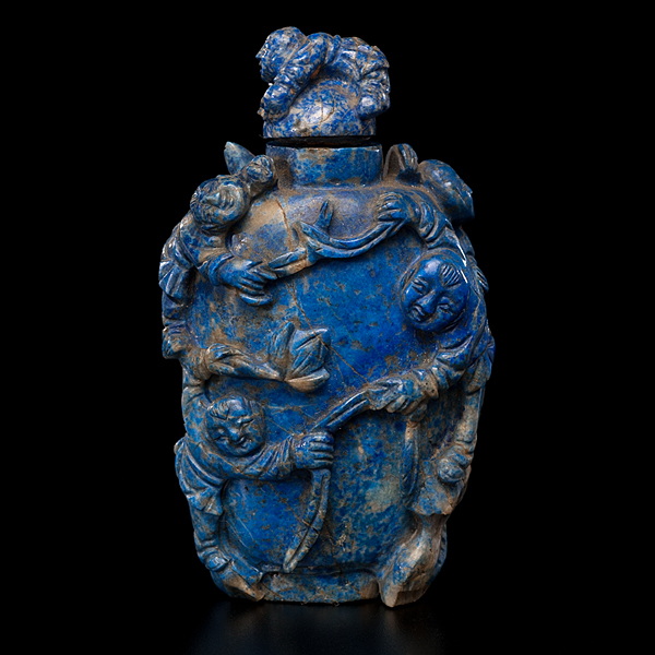 Chinese Lapis Lazuli Snuff Bottle