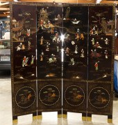 CHINESE LAQUERED FLOOR SCREEN