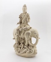 CHINESE LARGE BEIGE GLAZED BOD