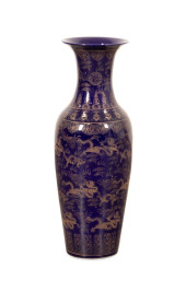 CHINESE LARGE COBALT VASE WITH