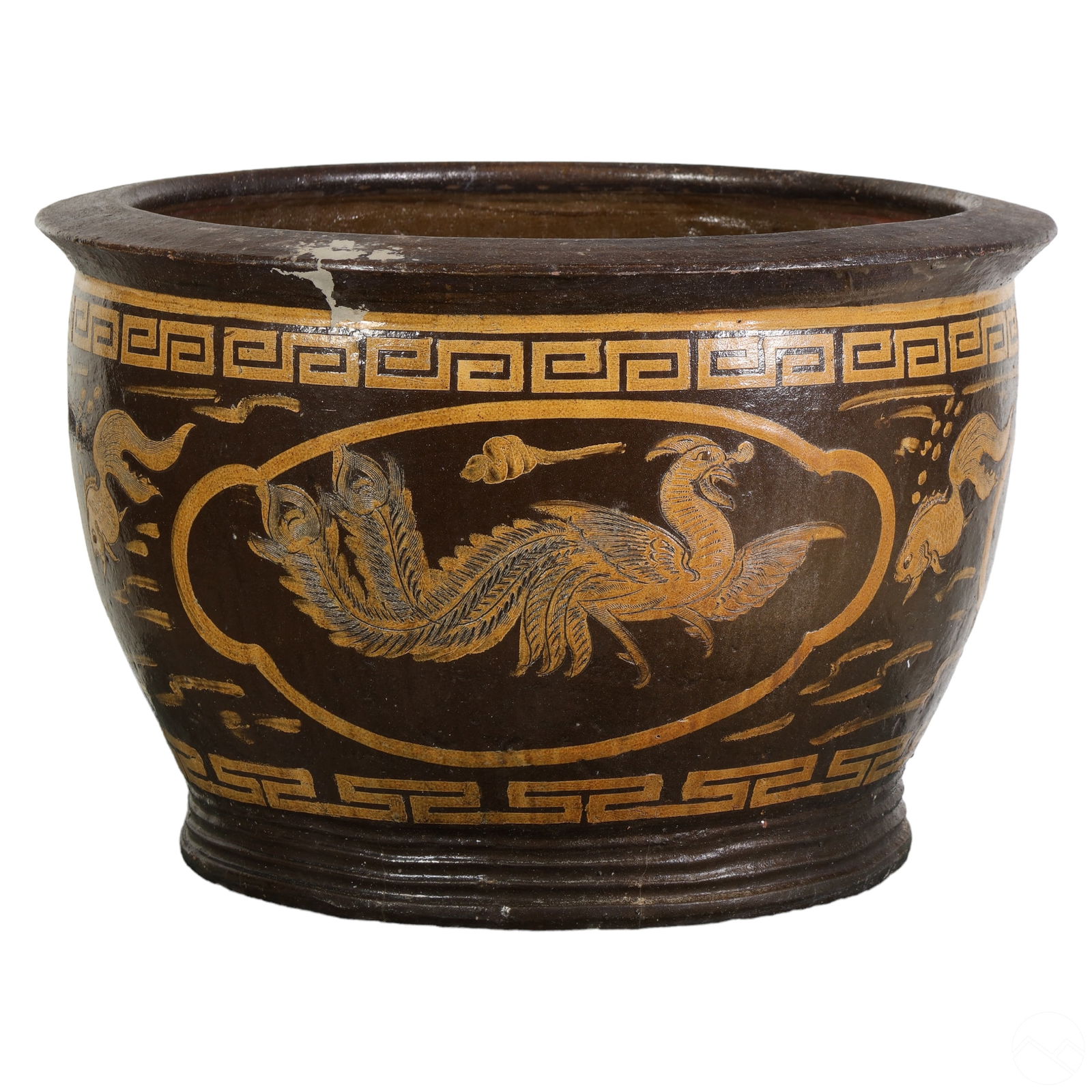CHINESE LARGE GLAZED TERRACOTTA