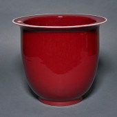 CHINESE LARGE OXBLOOD GLAZED P