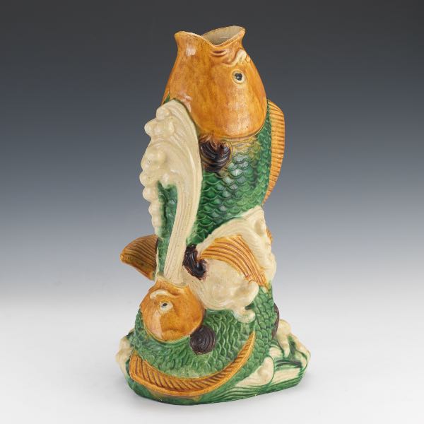 CHINESE LARGE SANCAI GLAZED POTTERY
