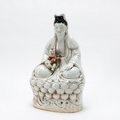 CHINESE LARGE SEATED GUANYIN,