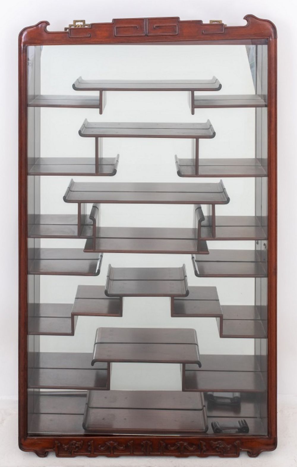 CHINESE LARGE WALL MOUNTED MAHOGANY