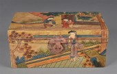 Chinese leather painted boxPai