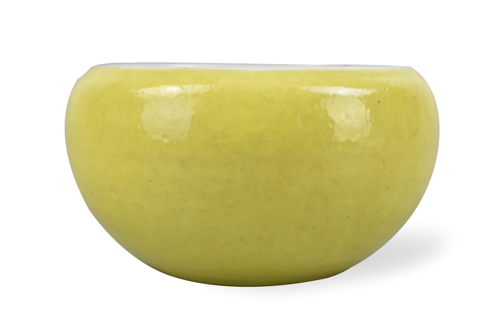CHINESE LEMON GLAZED ALMS BOWL,