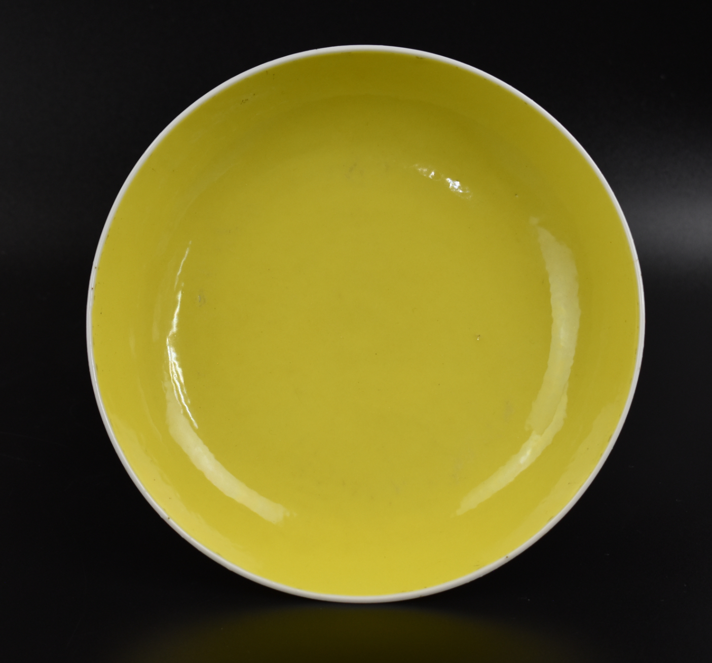 CHINESE LEMON YELLOW GLAZED SHALLOW