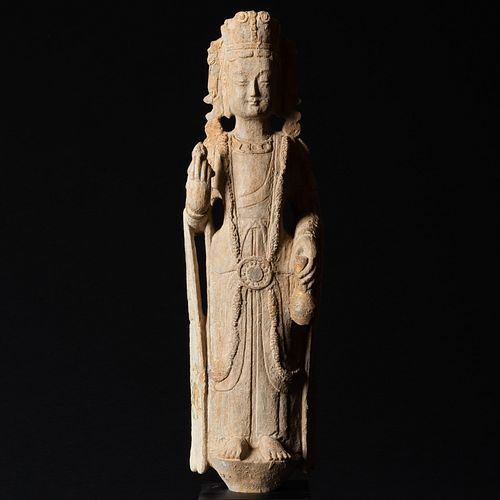 CHINESE LIMESTONE FIGURE OF
