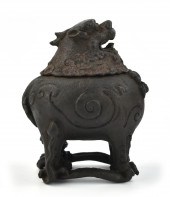 CHINESE LION SHAPED IRON CENSE