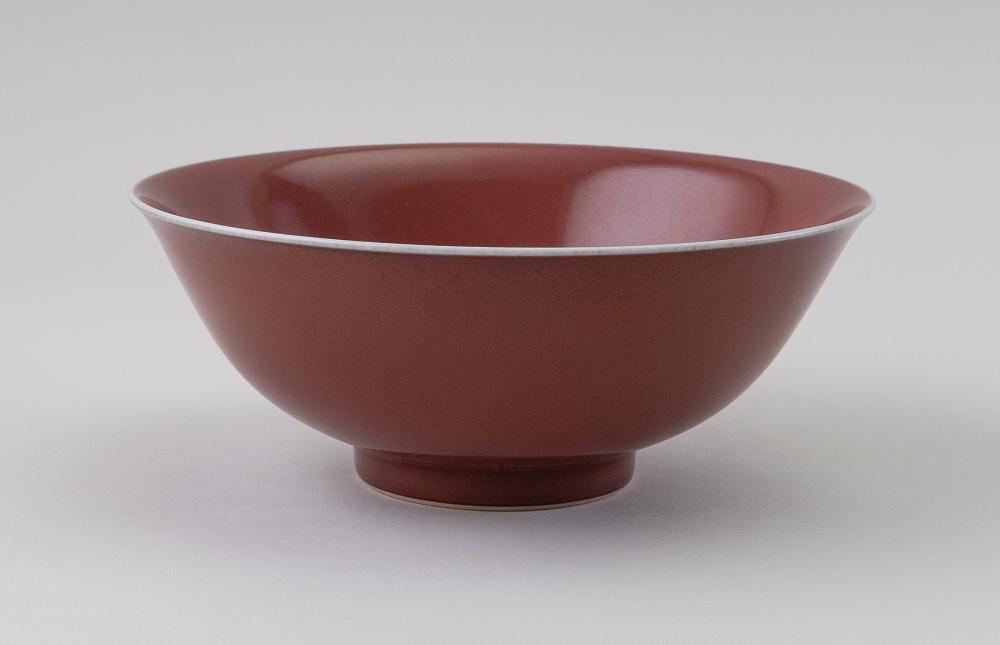 CHINESE LIVER RED GLAZE PORCELAIN