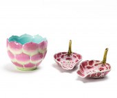 CHINESE LOTUS PORCELAIN, 2 BRU