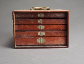 CHINESE MAHJONG SET IN MAHOGAN